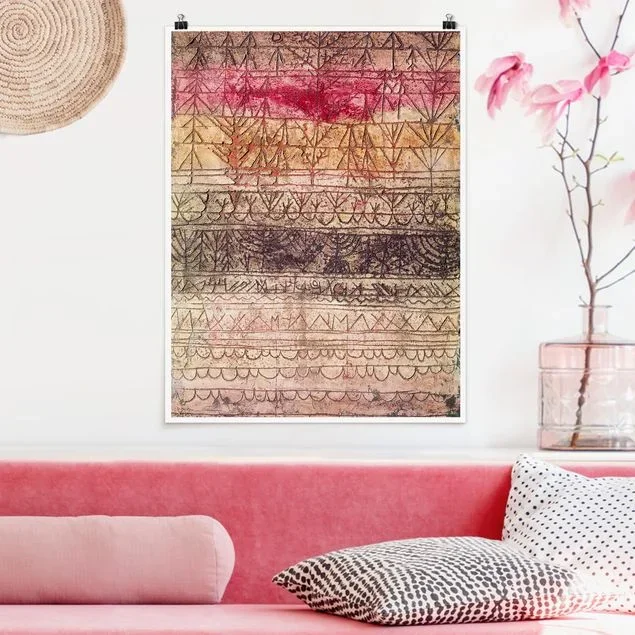 Poster im Hochformat Paul Klee – Jungwaldtafel